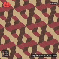 Interlock (Pasco) 41x28 cm · POL-145 · Random Lay Tumbling Three-Tone, Tuscany, each orientation its own tone (tumbling blocks)