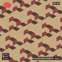 Interlock (Pasco) 41x28 cm · POL-153 · Random Lay Courtyard Cubes, Tuscany, light base with two-tone cube faces