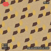 Interlock (Pasco) 41x28 cm · POL-167 · Random Lay Courtyard Cubes, Harvest Gold, light base with two-tone cube faces