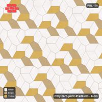 Interlock (Pasco) 41x28 cm · POL-170 · Random Lay Courtyard Cubes, Golden Sand, light base with two-tone cube faces