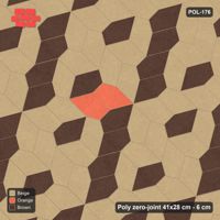 Interlock (Pasco) 41x28 cm · POL-176 · Random Lay Accent Pairs, Autumn, dark orientation + accent pairs, kerb frame