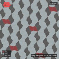 Interlock (Pasco) 41x28 cm · POL-180 · Random Lay Accent Pairs, Urban Brick, dark orientation + accent pairs