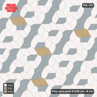 Interlock (Pasco) 41x28 cm · POL-183 · Random Lay Accent Pairs, Coastal, dark orientation + accent pairs, kerb frame