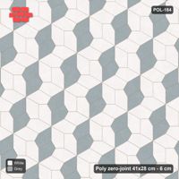 Interlock (Pasco) 41x28 cm · POL-184 · Random Lay Accent Pairs, Salt & Pepper, one dark orientation, kerb frame
