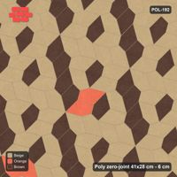 Interlock (Pasco) 41x28 cm · POL-192 · Random Lay Accent Pairs, Autumn, dark orientation + accent pairs, kerb frame