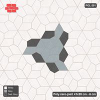 Interlock (Pasco) 41x28 cm · POL-201 · Random Lay Three-Fold Medallion, Monochrome, 3-fold medallion around a Y point