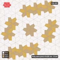 Interlock (Pasco) 41x28 cm · POL-221 · Random Lay Rosette Border, Golden Sand, border ring of rosettes