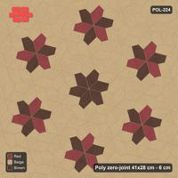 Interlock (Pasco) 41x28 cm · POL-224 · Random Lay Rosette Border, Tuscany, border ring of rosettes, kerb frame