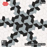 Interlock (Pasco) 41x28 cm · POL-226 · Random Lay Star Bands, Tuxedo, six-arm star asterisk