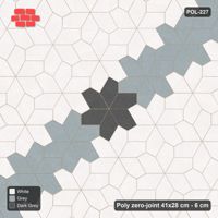 Interlock (Pasco) 41x28 cm · POL-227 · Random Lay Star Bands, Monochrome, single star band