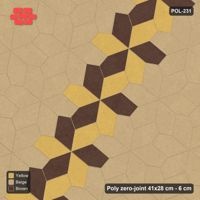 Interlock (Pasco) 41x28 cm · POL-231 · Random Lay Star Bands, Harvest Gold, single star band, kerb frame