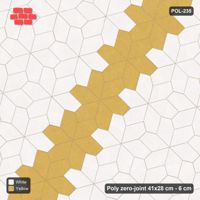 Interlock (Pasco) 41x28 cm · POL-235 · Random Lay Star Bands, Ivory & Ochre, single star band