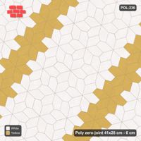 Interlock (Pasco) 41x28 cm · POL-236 · Random Lay Star Bands, Ivory & Ochre, twin star bands