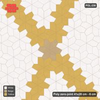 Interlock (Pasco) 41x28 cm · POL-238 · Random Lay Star Bands, Golden Sand, crossing star bands
