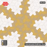 Interlock (Pasco) 41x28 cm · POL-242 · Random Lay Star Bands, Golden Sand, six-arm star asterisk