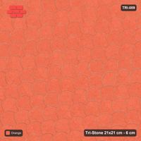 Interlock (Pasco) 21x21 cm · TRI-009 · Plain fish-scale interlock, turned 45 deg, kerb frame