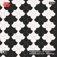 Interlock (Pasco) 21x21 cm · TRI-013 · Scale checker, turned 180 deg, kerb frame