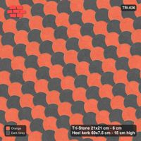 Interlock (Pasco) 21x21 cm · TRI-026 · Scale checker, turned 45 deg, kerb frame