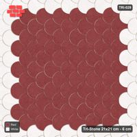 Interlock (Pasco) 21x21 cm · TRI-029 · Accent edge scales, turned 90 deg, kerb frame