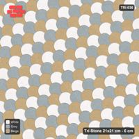 Interlock (Pasco) 21x21 cm · TRI-038 · Tumbling blocks, turned 45 deg