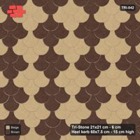 Interlock (Pasco) 21x21 cm · TRI-042 · Scale checker, turned 180 deg, kerb frame