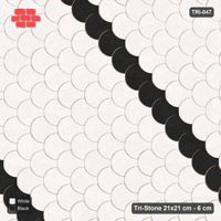 Interlock (Pasco) 21x21 cm · TRI-047 · Scale rows B, turned 90 deg, kerb frame