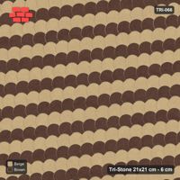 Interlock (Pasco) 21x21 cm · TRI-066 · Two-tone diagonal steps A, turned 45 deg - Sandstone