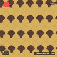 Interlock (Pasco) 21x21 cm · TRI-075 · Accent row every fourth, kerb frame - Harvest