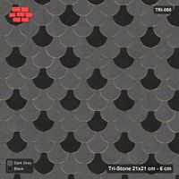 Interlock (Pasco) 21x21 cm · TRI-080 · Dotted scales, fine, turned 180 deg, kerb frame - Night Sky