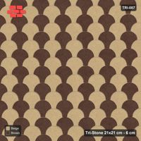 Interlock (Pasco) 21x21 cm · TRI-087 · Chevron columns, kerb frame - Sandstone