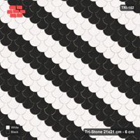 Interlock (Pasco) 21x21 cm · TRI-152 · Broad diagonal stripes A, turned 180 deg - Contrast