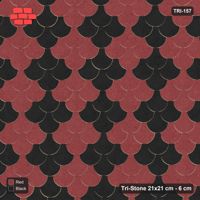 Interlock (Pasco) 21x21 cm · TRI-157 · Scale checker, double, turned 180 deg - Red & Black