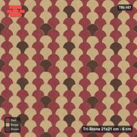 Interlock (Pasco) 21x21 cm · TRI-167 · Dotted rows, three-tone - Tuscany