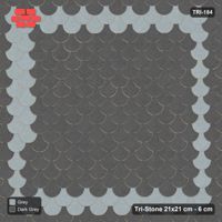 Interlock (Pasco) 21x21 cm · TRI-184 · Inset frame, turned 180 deg - Charcoal Edge