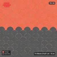 Interlock (Pasco) 21x21 cm · TRI-198 · Two-field split, kerb frame - Ember