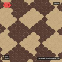 Interlock (Pasco) 21x21 cm · TRI-202 · Broad harlequin diamonds - Sandstone