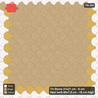 Interlock (Pasco) 21x21 cm · TRI-203 · Double accent border, turned 90 deg, kerb frame - Golden Sand