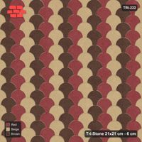 Interlock (Pasco) 21x21 cm · TRI-222 · Tumbling columns, three-tone - Tuscany