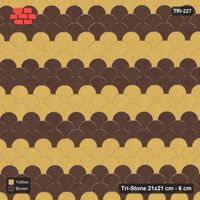 Interlock (Pasco) 21x21 cm · TRI-227 · Triple scale rows - Harvest