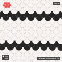Interlock (Pasco) 21x21 cm · TRI-235 · Twin feature bands, turned 180 deg - Contrast